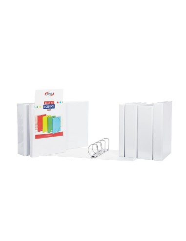 CARPETA 2 A 40 MM PLASTICO PARDO FL.AZUL
