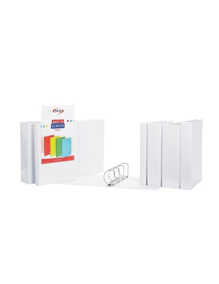 CARPETA 2 A 40 MM PLASTICO PARDO FL.AZUL
