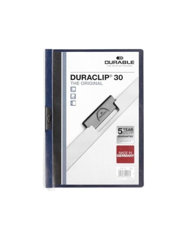 CARPETA DURACLIP DOSSIER PINZA LATERAL AZUL CAP.30 H.