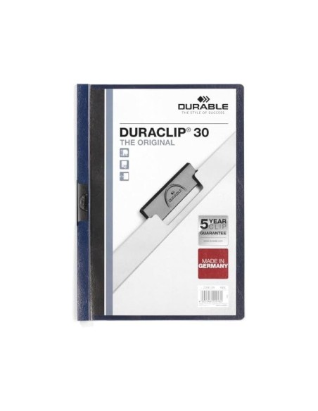 CARPETA DURACLIP DOSSIER PINZA LATERAL AZUL CAP.30 H.