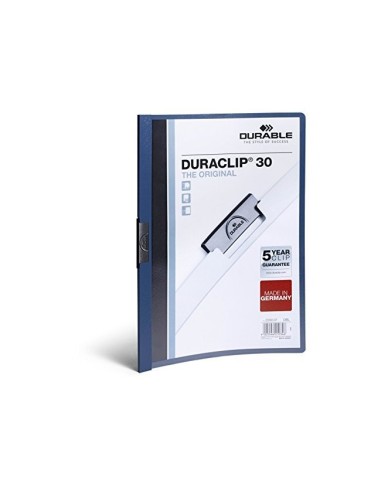 CARPETA DURACLIP DOSSIER PINZA LATERAL AZUL OSCURO CAP.30 H.