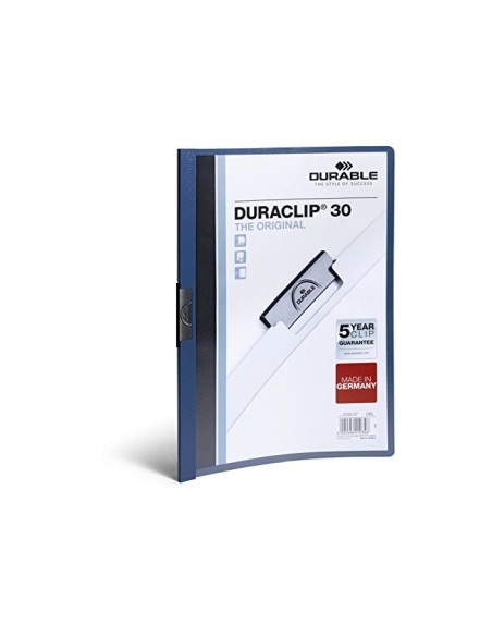 CARPETA DURACLIP DOSSIER PINZA LATERAL AZUL OSCURO CAP.30 H.