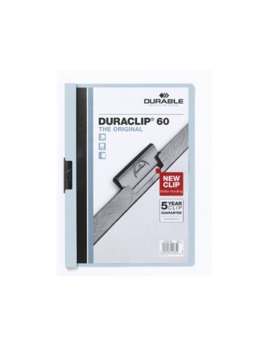 CARPETA DURACLIP DOSSIER PINZA LATERAL AZUL CAP.60 H.