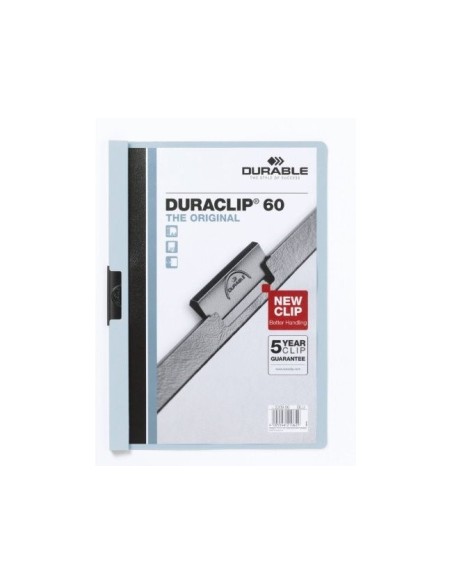 CARPETA DURACLIP DOSSIER PINZA LATERAL AZUL CAP.60 H.