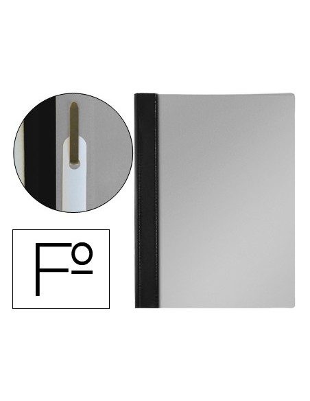 CARPETA DOSSIER FASTENER PVC ESSELTE FL.NEGRO