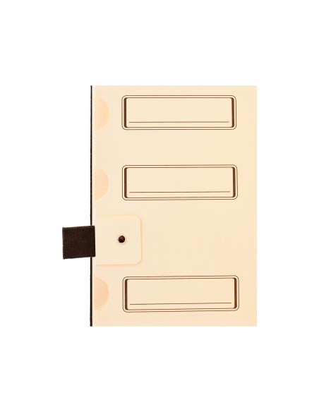 CARPETA CLASIF.CARTON COMPACTO SARO FL.NEGRA 12 DEPARTAMENTOS