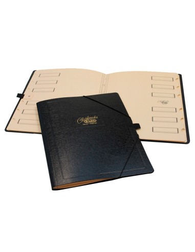 CARPETA CLASIF.CARTON COMPACTO SARO FL.NEGRA 12 DEPARTAMENTOS