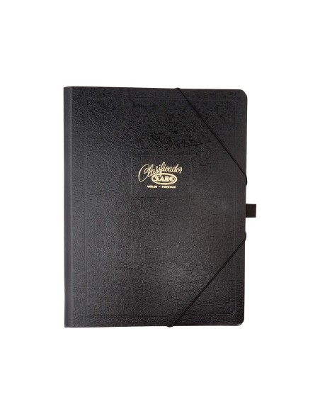 CARPETA CLASIF.CARTON COMPACTO SARO FL.NEGRA 12 DEPARTAMENTOS