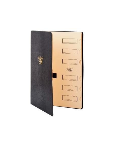 CARPETA CLASIF.CARTON COMPACTO SARO FL.NEGRA 12 DEPARTAMENTOS