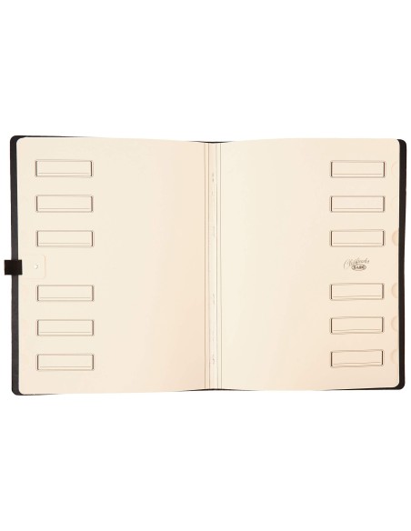 CARPETA CLASIF.CARTON COMPACTO SARO FL.NEGRA 12 DEPARTAMENTOS
