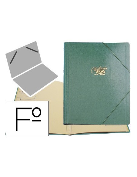CARPETA CLASIF.CARTON COMPACTO SARO FL.VER 12 DEPARTAMENTOS