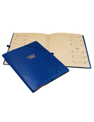 CARPETA CLASIF.CARTON COMPACTO SARO FL.AZUL 12 DEPARTAMENTOS