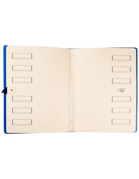 CARPETA CLASIF.CARTON COMPACTO SARO FL.AZUL 12 DEPARTAMENTOS
