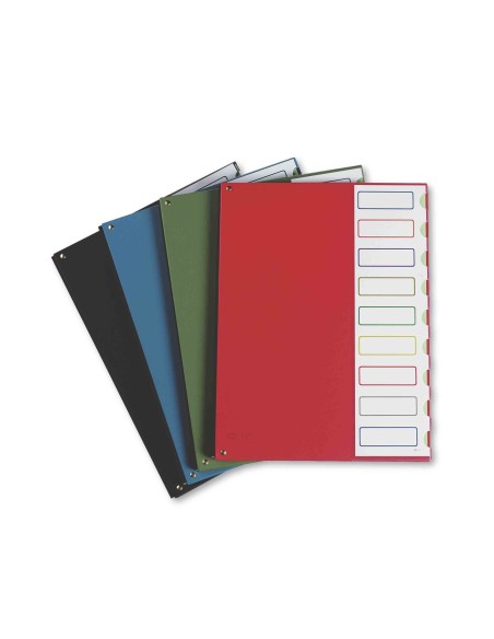 CARPETA CLASIF.TAPA PLASTICO PARDO FL.-9 DEPARTAMENTOS NG.