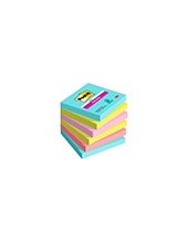 BLOC NOTAS ADH.POST-IT SUPER STICKY 76X76MM 6UD 90H. COL.SURT. 2