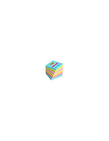 BLOC NOTAS ADH.POST-IT SUPER STICKY 76X76MM 6UD 90H. COL.SURT.
