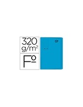 SUBCARPETA FL 320 GR. GIO C/BOLSA Y FUELLE 30MM AZUL C/25 2
