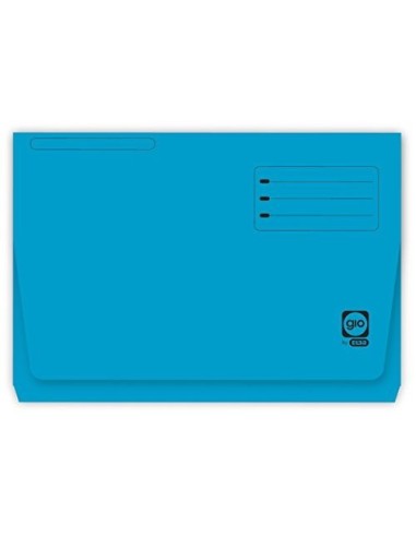 SUBCARPETA FL 320 GR. GIO C/BOLSA Y FUELLE 30MM AZUL C/25