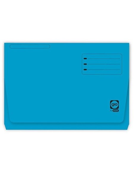 SUBCARPETA FL 320 GR. GIO C/BOLSA Y FUELLE 30MM AZUL C/25