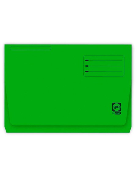 SUBCARPETA FL 320 GR. GIO C/BOLSA Y FUELLE 30MM VERDE C/25
