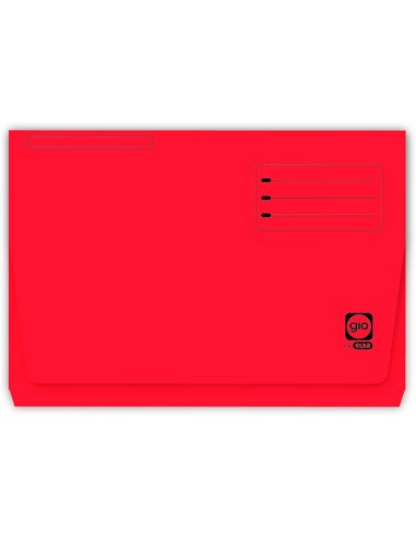 SUBCARPETA FL 320 GR. GIO C/BOLSA Y FUELLE 30MM ROJO C/25