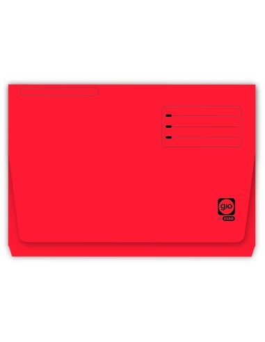 SUBCARPETA FL 320 GR. GIO C/BOLSA Y FUELLE 30MM ROJO C/25
