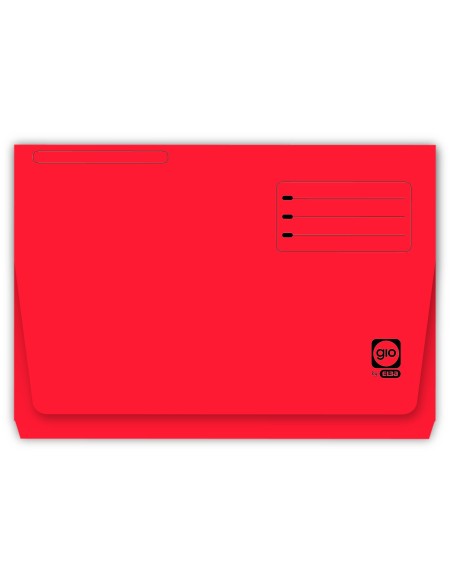 SUBCARPETA FL 320 GR. GIO C/BOLSA Y FUELLE 30MM ROJO C/25
