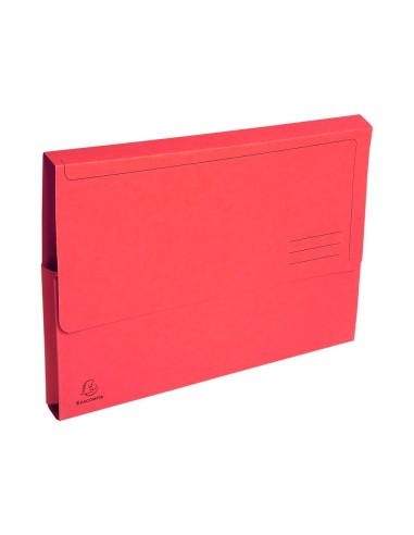 SUBCARPETA A4 290 GR. EXACOMPTA C/BOLSA ROJO C/50