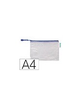 BOLSA MULTIUSOS TARIFOLD PVC A4 APERTURA SUP.PORTABOLIGRAFO CORREA AZ 2