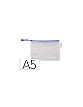 BOLSA MULTIUSOS TARIFOLD PVC A5 APERTURA SUP.PORTABOLIGRAFO CORREA AZ 2