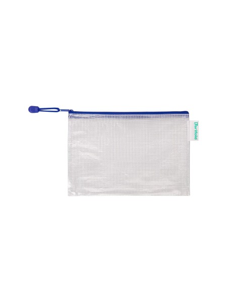 BOLSA MULTIUSOS TARIFOLD PVC A5 APERTURA SUP.PORTABOLIGRAFO CORREA AZ