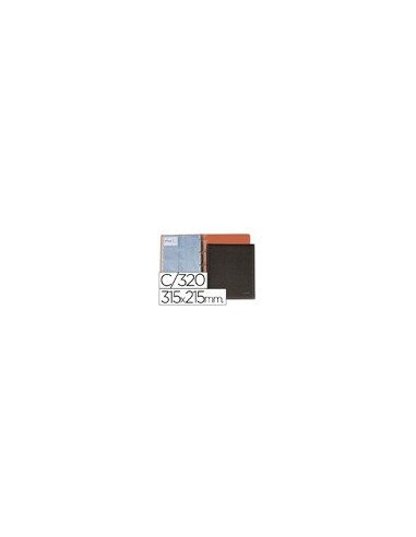 TARJETERO EXTRAGRANDE PARDO FL.320 TARJETAS SIMIL-PIEL NEGRO