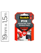 SOPORTE ADH.CINTAS SCOTCHDOBLE CARA SUPERRESISTENTE ROLLO 19 MM X 1.5