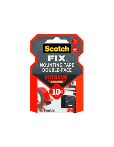 SOPORTE ADH.CINTAS SCOTCHDOBLE CARA SUPERRESISTENTE ROLLO 19 MM X 1.5