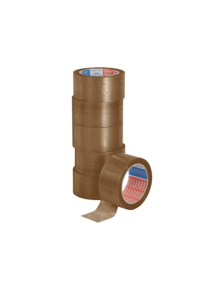 CINTA EMBALAR ADH. TESA PVC COLOR MARRON 66MTSX50MM