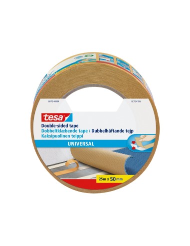 CINTA ADHESIVA TESA DOBLE CARA UNIVERSAL 25 M X 50 MM