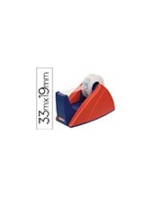 PORTARROLLOS SOBREM.TESA ROJO-AZUL C/CUCHILLA CORTE RECTO PARA ROLLOS 2
