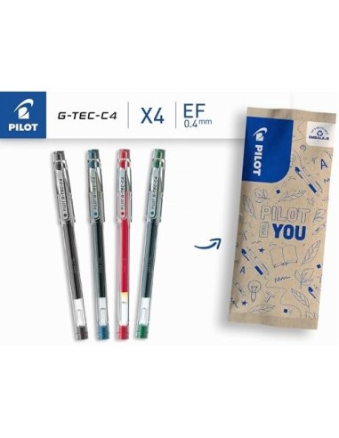 BOLIGRAFO PILOT PUNTA AGUJA G-TEC-C4 ROJO