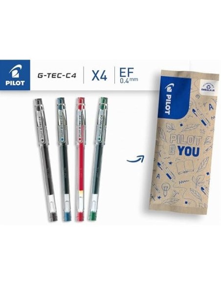 BOLIGRAFO PILOT PUNTA AGUJA G-TEC-C4 ROJO