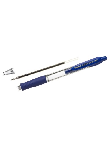 BOLIGRAFO PILOT SUPER GRIP NEGRO RETR.SUJECION CAUCHO BASE ACEITE