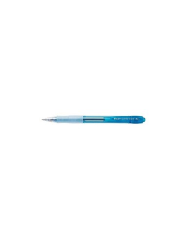BOLIGRAFO PILOT SUPER GRIP CELESTE RETR.-SUJECION CAUCHO BASE ACEITE