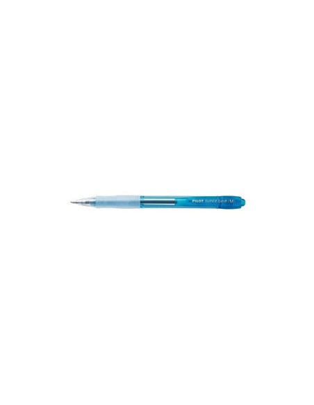 BOLIGRAFO PILOT SUPER GRIP CELESTE RETR.-SUJECION CAUCHO BASE ACEITE