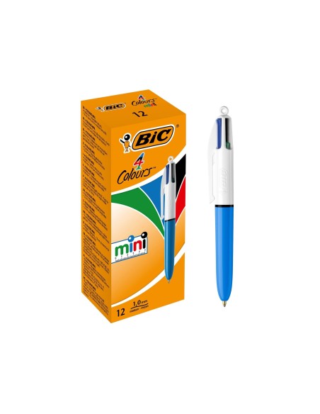 BOLIGRAFO BIC CUATRO COLORES MINI PUNTA MEDIA 1MM