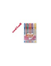 BOLIGRAFO UNI BALL UM-120 SIGNO 0,7 MM TINTA GEL ESTUCHE 8 COL PURP 2