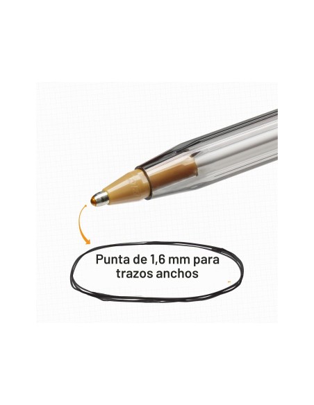 BOLIGRAFO BIC CRISTAL LARGE FASHION ROSA PUNTA 1,6 MM