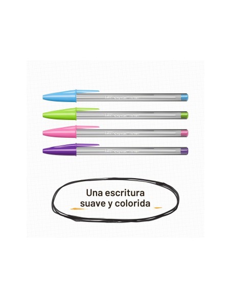 BOLIGRAFO BIC CRISTAL LARGE FASHION ROSA PUNTA 1,6 MM