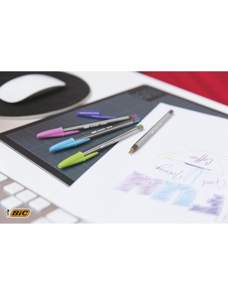 BOLIGRAFO BIC CRISTAL LARGE FASHION ROSA PUNTA 1,6 MM