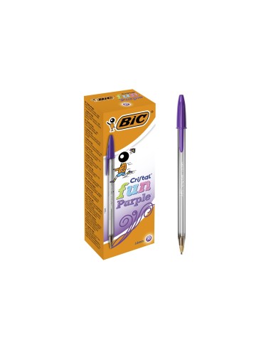 BOLIGRAFO BIC CRISTAL LARGE FASHION MORADO PUNTA 1,6 MM