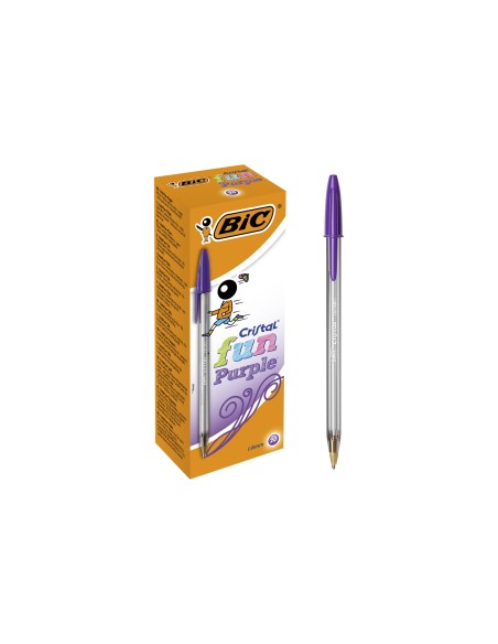 BOLIGRAFO BIC CRISTAL LARGE FASHION MORADO PUNTA 1,6 MM
