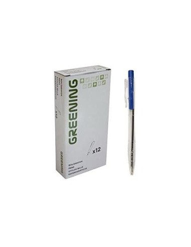 BOLIGRAFO RETRACTIL GREENING AZUL